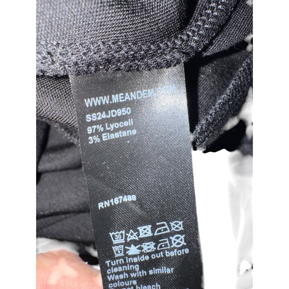 ME+EM Interlock Halterneck Maxi Dress Women US 2 Black Lyocell Knit Pockets - Picture 9 of 10